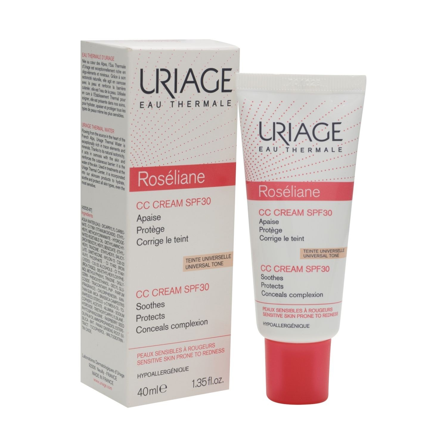 Uriage Roseliane Cc Creme Spf Teinte Clair Parapharmacie Plus