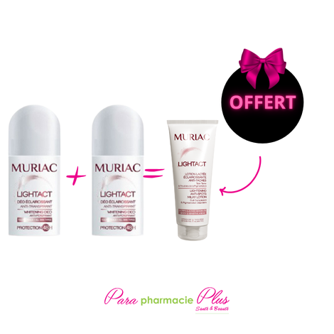  2 muriac lightact éclaircissant bille 50ml + lotion éclaircissant 30ml offerte