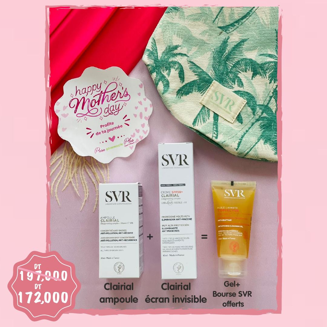 FM: SVR AMPOULE CLAIRIAL + SVR CLAIRIAL ECRAN SPF 50+ INVISIBLE + GEL ...