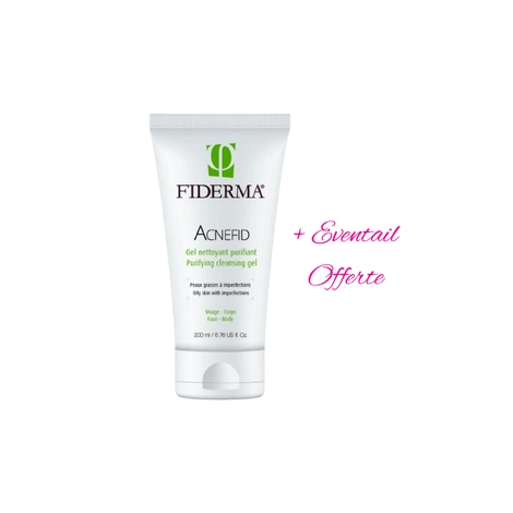  FIDERMA ACNEFID GEL NETTOYANT PURIFIANT PEAUX GRASSES 200M+EVENTEIL OFFERTE 