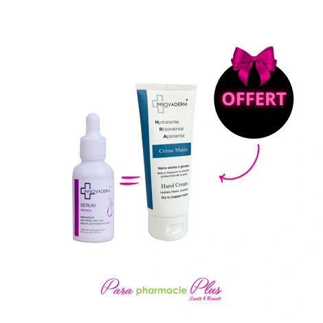  INNOVADERM SERUM RETINOL 30ML+CREME MAIN 100ML OFFERTE 