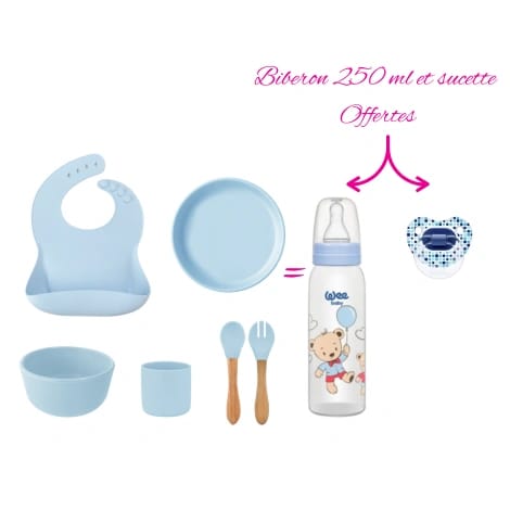  MINIKOIOI SET N*3 BLEU + BIBERON 250ML ET SUCETTE OFFERTES  