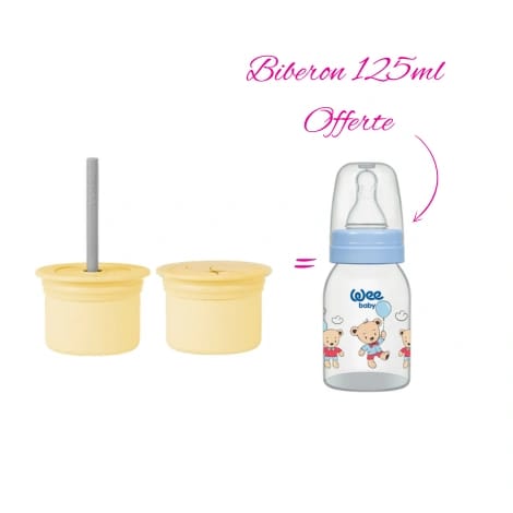  MINIKOIOI TASSE +SNACK JAUNE + BIBERON 125ML OFFERT  