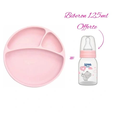  MINIKOIOI PLAT PORTION ROSE + BIBERON 125ML OFFERT  