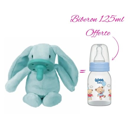  MINIKOIOI SLEEP BUDY+SUCETTE BLEU + BIBERON 125ML OFFERT  