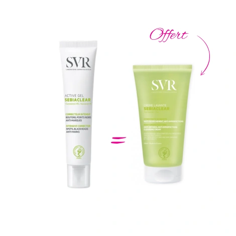  SVR SEBIACLEAR ACTIVE GEL + SVR SEBIACLEAR 55 ML  GEL OFFERT OFFERT
