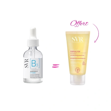SVR AMPOULE B HYDRA PEAU SENSIBLE 30ML + HUILE LAVANTE 55ML OFFERTE 