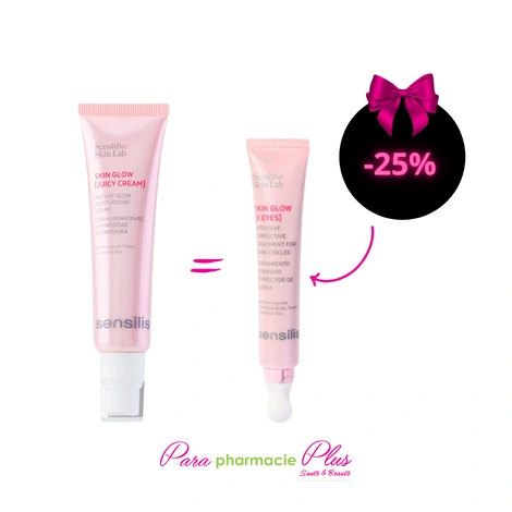  SENSILIS SKIN GLOW JUICY CREAM 50ML+SENSILIS SKIN GLOW K EYES 15ML -25% +TROUSSE OFFERTE 