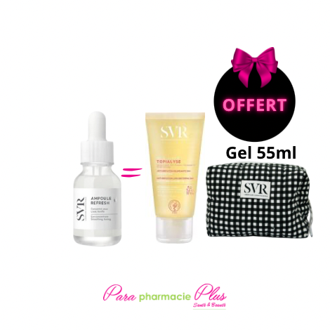 SVR AMPOULE REFRESH CONTOUR DES YEUX 15ML +  GEL 55ML +TROUSSE OFFERT  
