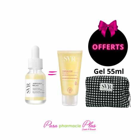 SVR AMPOULE RELAX CONTOUR DES YEUX NUIT 15ML +  GEL 55ML +TROUSSE OFFERT  