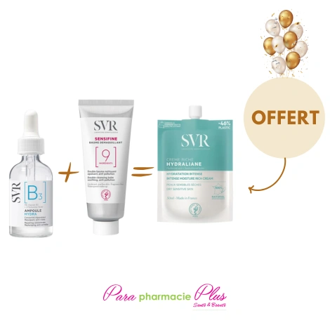SVR AMPOULE B HYDRA 30ML+SVR SENSIFINE BAUME DEMAIQUILLANT 100G+SVR HYDRALIANE CREME RICHE 50ML OFFERTE  