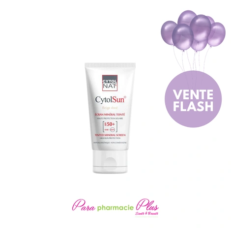  CYTOLNAT CYTOLSUN ECRAN SPF50+ TEINTE BEIGE DORE 50ML 