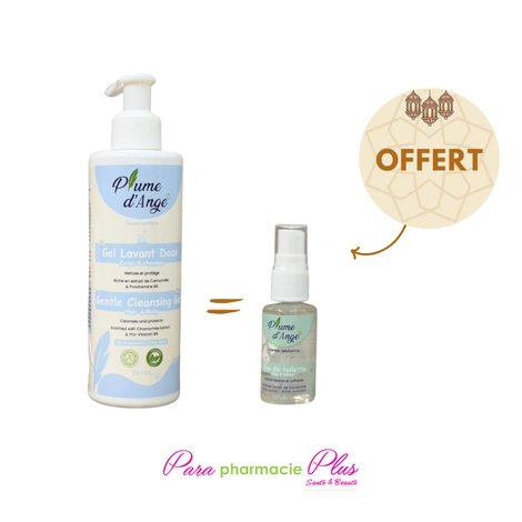  PLUME D'ANGE GEL LAVANT DOU 250ML +PLUME D'ANGE EAU DE TOILETTE 30ML OFFERT  