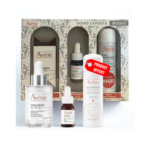  HYALURON ACTIV B3 SERUM CONCENTRE REPULPANT  + VITAMIN ACTI Cg SERRUM CORRECTEUR ECLAT + EAU TERMALE OFFERT  