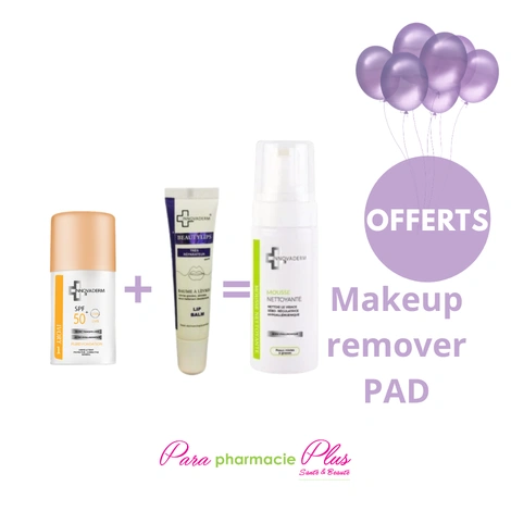  INNOVADERM FOND DE TEINT FLUID 01 30ML SPF50+BEAUTYLIPS BAUME SPF20 MOUSSE NETTOYANTE 150ML OFFERTE 