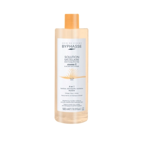  BYPHASSE GLOW SKIN-EAU MICELLAIRE NETTOYANTE A LA VITAMINE C  500ML 