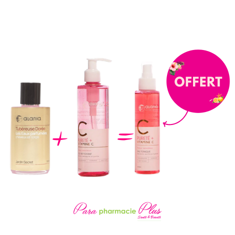  ALANIA COFFRET:  PARFUM + ALANIA PURETE+ VIT C GEL NET PEAU SENSIBLE 250ML+ ALANIA PURETE VIT C+ EAU TONIQUE 150ML OFFERTE  
