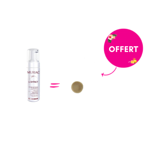  MURIAC LIGHTACT MOUSSE NETTOYANTE ECLAIRCISSANTE 150ML + MURIAC MINI SAVON EXFOLIANT OFFERT 