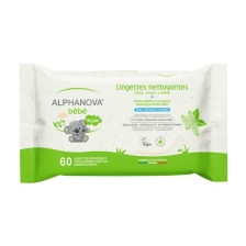  ALPHANOVA BEBE LINGETTES NETTOYANTES 60 PCS
