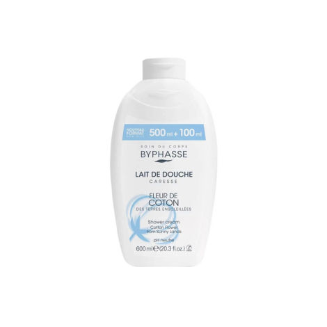  BYPHASSE LAIT DOUCHE FLEUR COTON 600MLgel