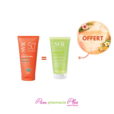  SVR SUN SECURE EXTREME SPF50+ + SVR SEBIACLEAR GEL MOUSSANT 55ML OFFERT