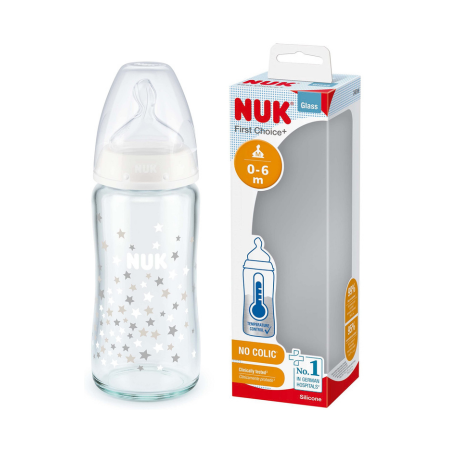 NUK BIBERON EN VERRE FIRST CHOICE 0-6 MOIS 240 ML