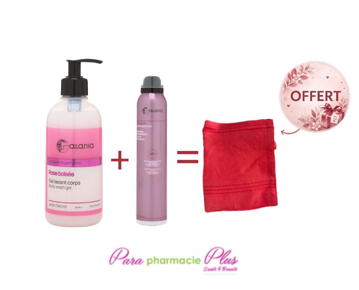 ALANIA PACK ROSE BOISÉE : GEL LAVANT CORPS 350 ML + DÉODORANT PARFUMÉ SPRAY 200 ML / ALANIA