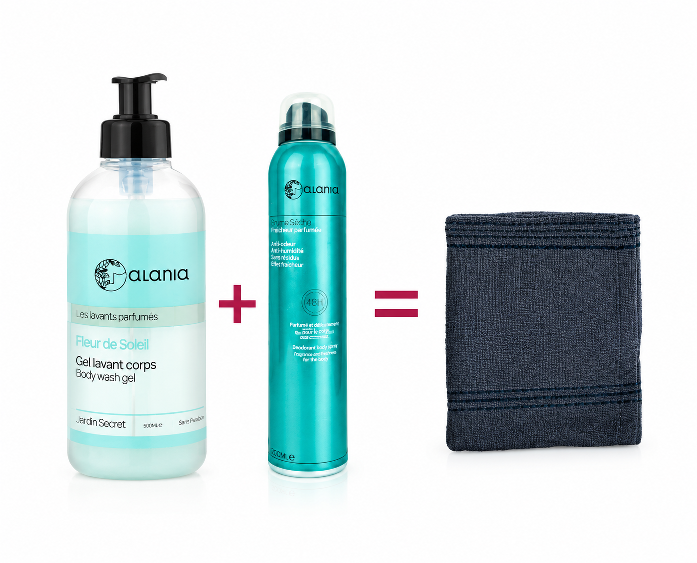ALANIA PACK PIERRE DE SOLEIL : GEL LAVANT CORPS 350 ML + DÉODORANT PARFUMÉ SPRAY 200 ML 