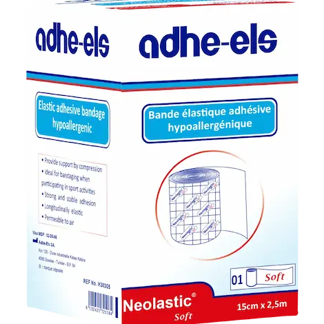  ADHE-ELS NEOPLASTIC SOFT – BANDE ADHÉSIVE ÉLASTIQUE 15 CM × 2,5 M