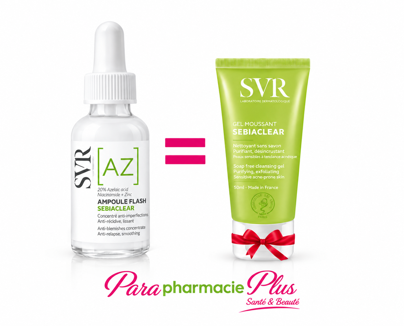  SVR PACK SEBIACLEAR AMPOULE AZ +SEBIACLEAR GEL MOUSSANT 55ML OFFERT