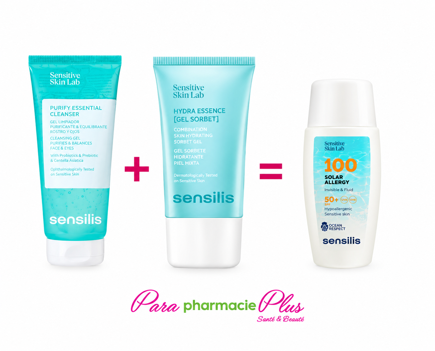  COFFRET SENSILIS ; GEL NETTOYENT + GEL SORBET + ECRAN OFFERT