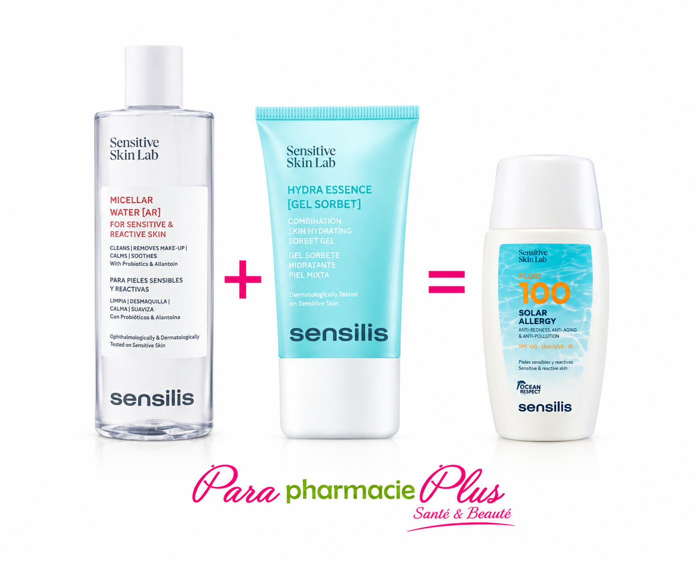  COFFRET SENSILIS; EAU MICELLAIRE + HYDRA ESSENCE + ECRAN OFFERT