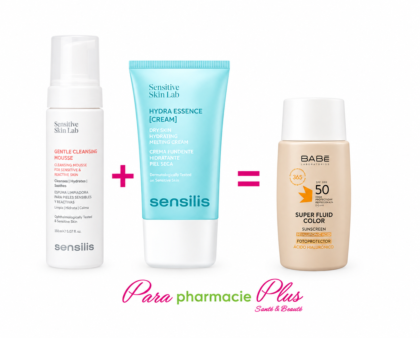  COFFRET SENSILIS; MOUSSE NETTOYANTE + HYDRA ESSENCE CREME + ECRAN OFFERT