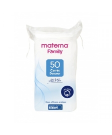  MATERNA COTON CARRES DOUCEUR 50 PIECES