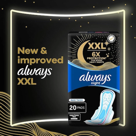  always maxi thick xl night 8 pads