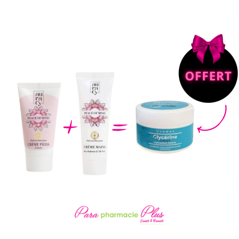  AURACY CREME MAINS 75ML + AURACY CREME PIEDS 50ML +OLEO GLYCERINE CREME OFFERTS  