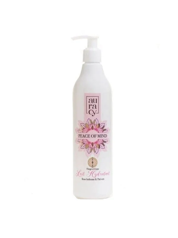  Auracy Peace of Mind – Lait Hydratant Visage & Corps à la Rose Indienne et au Thé Vert – 400 ml 