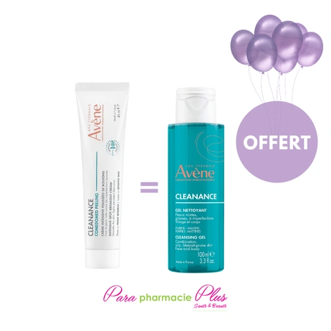  AVENE CLEANANCE COMEDOMED PEELING CREME 40ML + AVENE CLEANANCE GEL NETTOYANT 100 ML OFFERT  