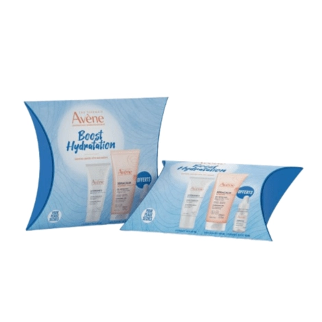  AVENE COFFRET HYDRATATION AVENE HYDRANCE CREME  RICHE + GEL NETTOYANT XERACALM + SERUM HYDRANCE BOOST OFFERT  
