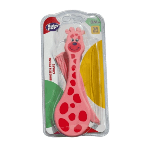  baby pur brosse et peigne girafe 0m+