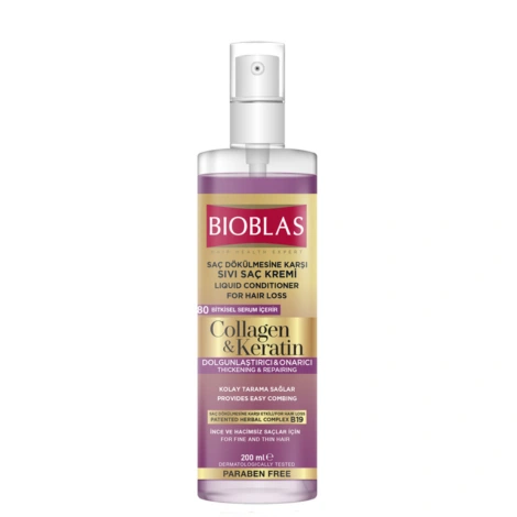  bioblas conditioner liquide au collagène et à la kératine 200ml