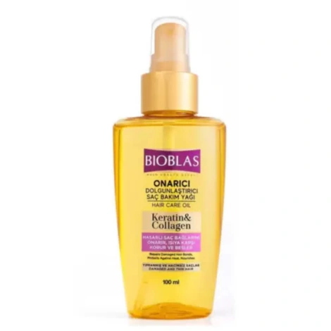  bioblas huile de soin capillaire keratin et collagen réparatrice 100ml