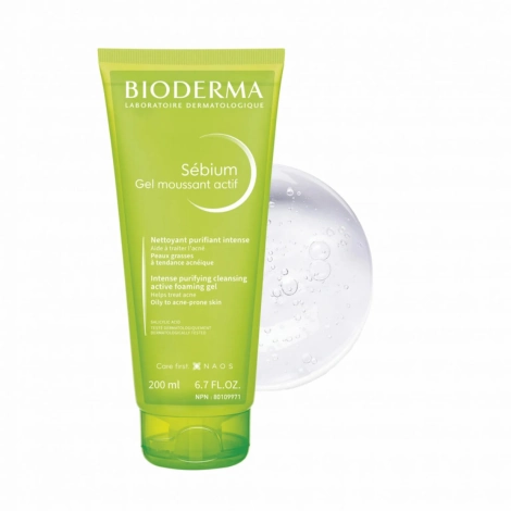  bioderma sebium gel moussant actif tb 200ml