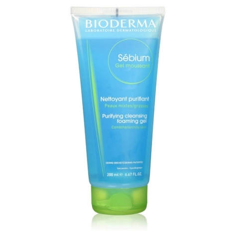  bioderma sebium gel moussant tube 200ml