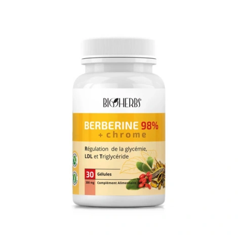 bioherbs berberine 98% chrome bt30 gelules
