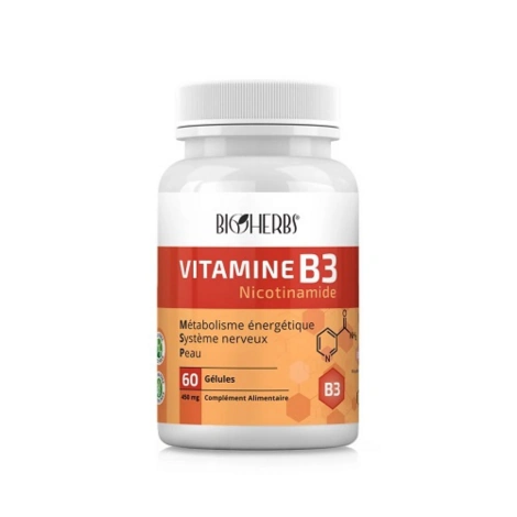  bioherbs vitamine b3 nicotinamide bt 60 gelules