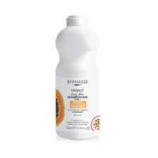  BYPHASSE Family Fresh Délice Shampooing 2-en-1 Papaye  Fruit de la Passion & Mangue 750 ml 