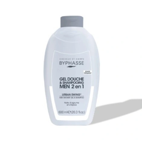  byphasse gel douche shampooing men 2en1 600ml