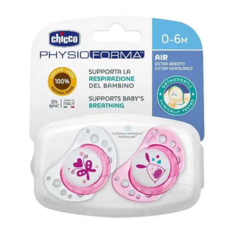  chicco sucette physio forma air rose 0-6m