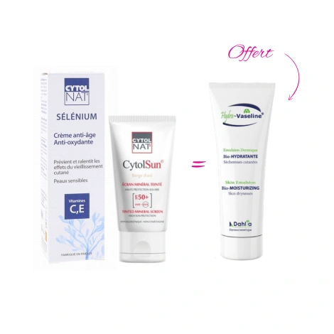  coffret cytol selenium+ cytolsun teintée+ hydra vaseline offerte
